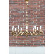 Brass chandelier, Western Europe, mid 20th century.