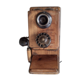 Téléphone vintage bois