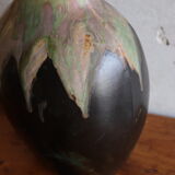 Flamed stoneware vase signed