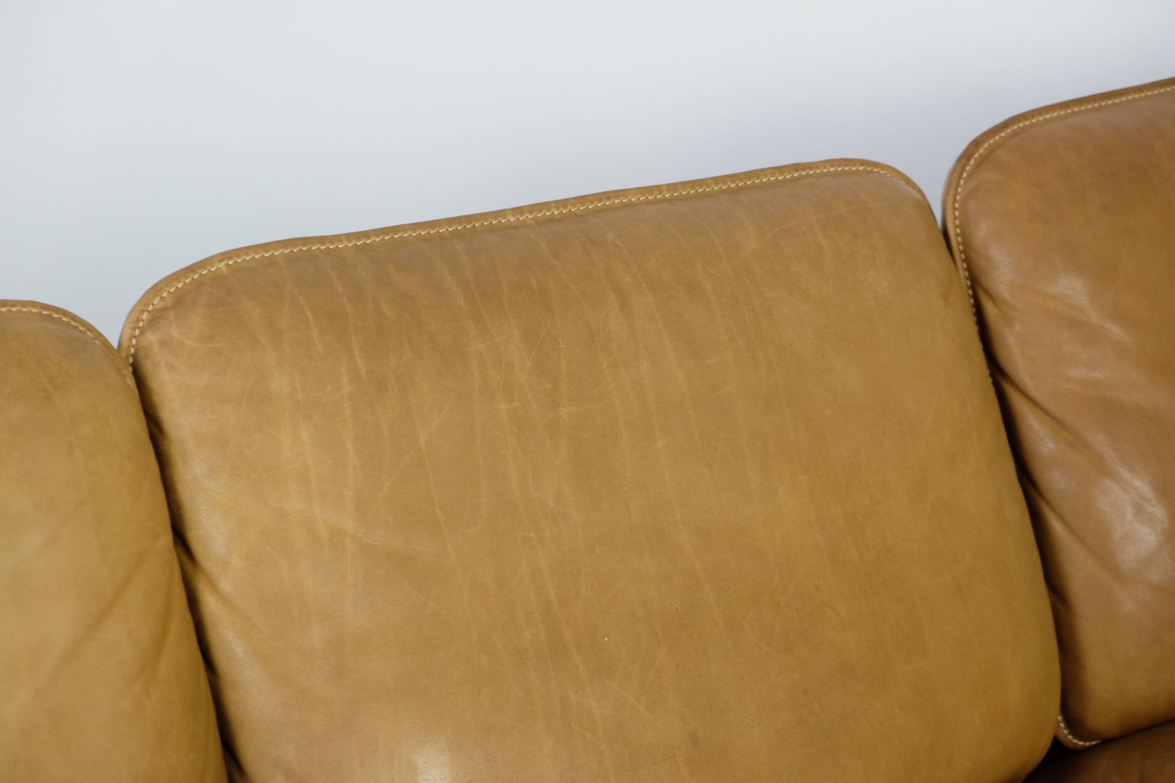 Vintage de Sede DS61 Leather Sofa Couch 70er Design 60er