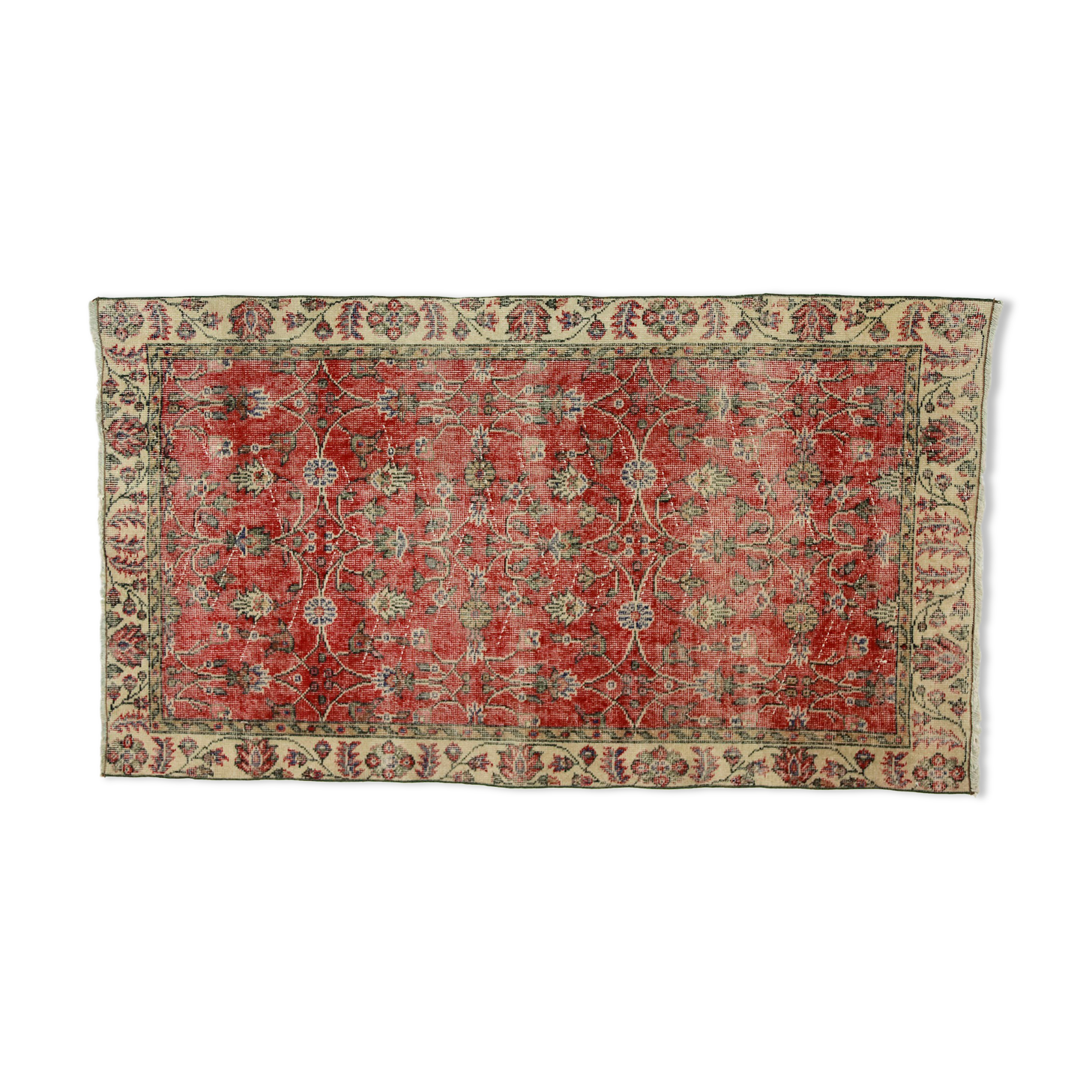 Anatolian handmade rug 198 cm x 112 cm