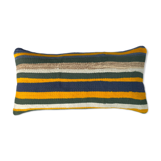 Vintage turkish kilim cushion cover, 30 x 60 cm