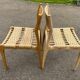 Pair of vintage Havana model chairs for Condorzio Sedie Frueli, Italy. 1960s