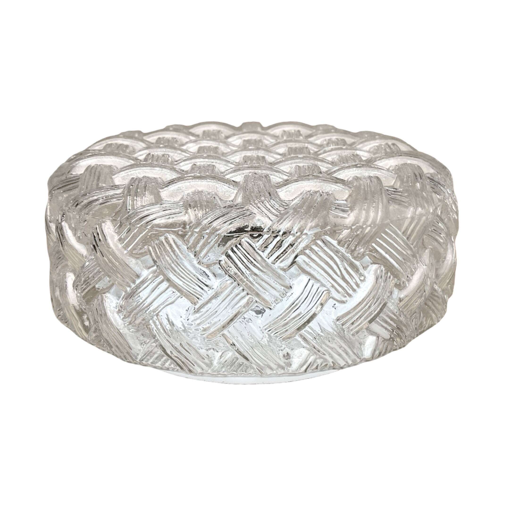 Round glass ceiling lamp, Eickmeier Leuchten, Germany 1970s.