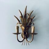 Double golden spike wall lamp