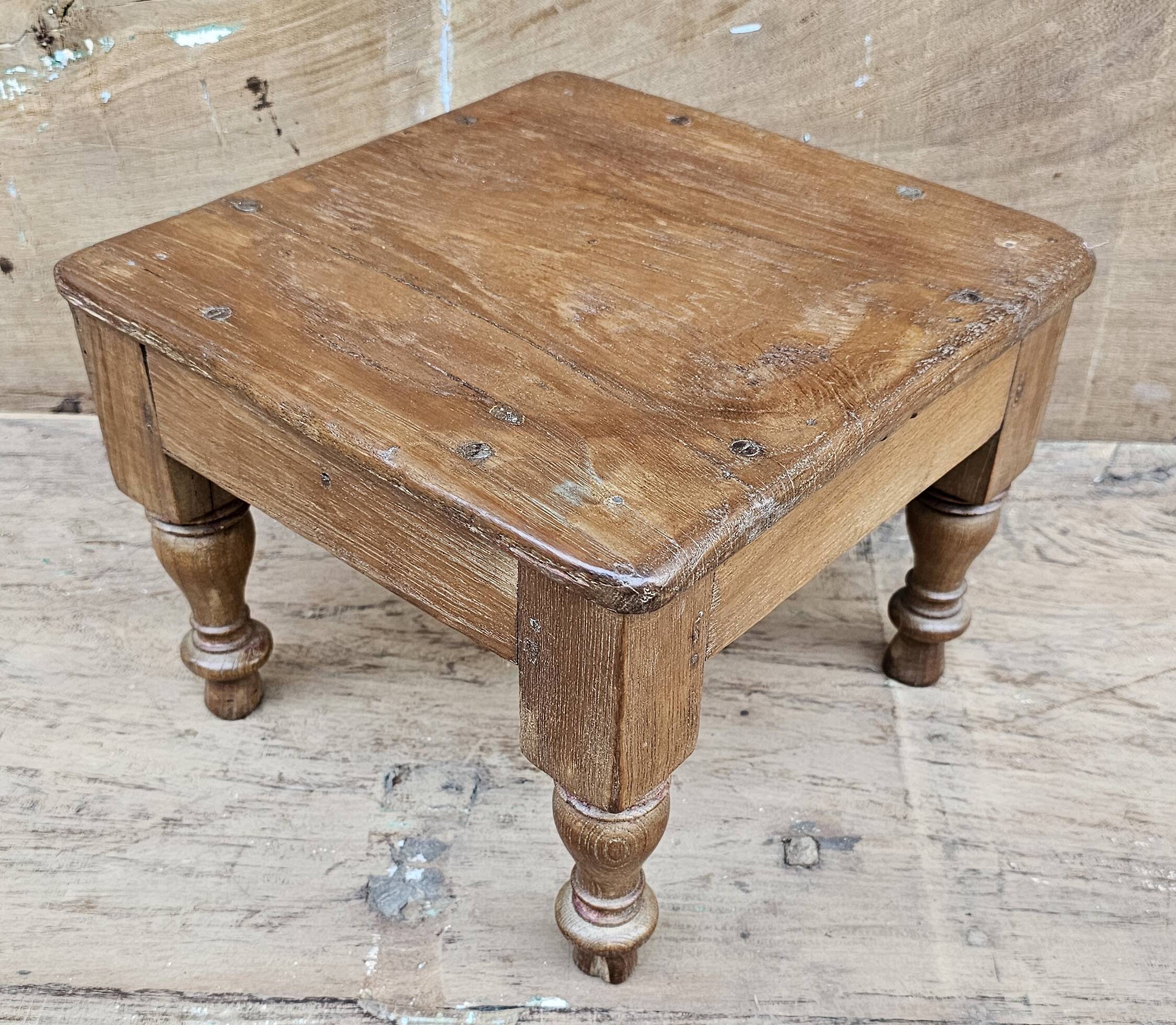 Old Art Deco tea table in Burmese teak