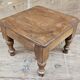 Ancienne table à thé Art déco en teck birman