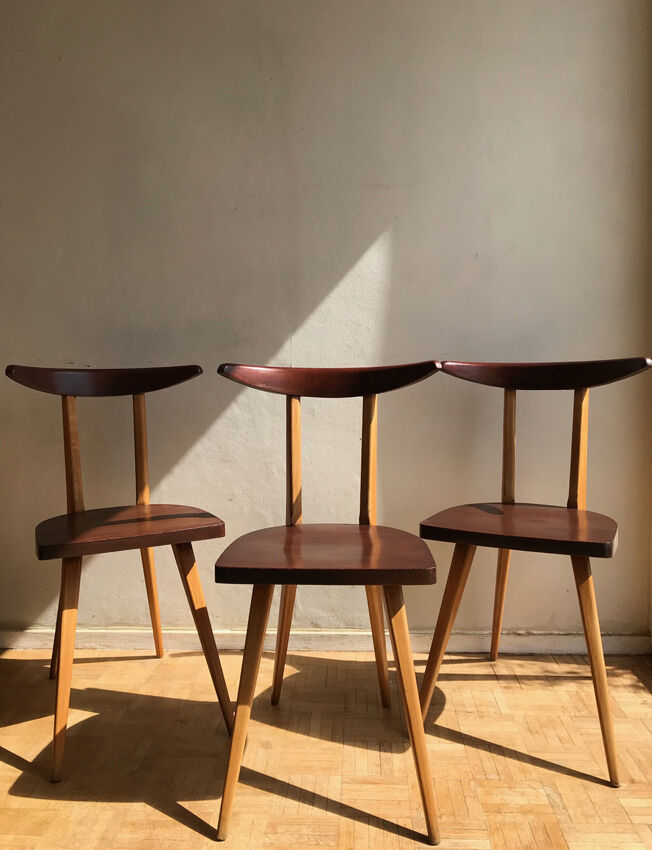 Ensemble de 5 chaises Antilope édition Stella années 1960