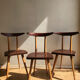 Ensemble de 5 chaises Antilope édition Stella années 1960