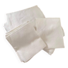 12 serviettes de table HP en coton blanc damassé .