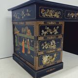 Vintage Chinese Desk with Glass Top