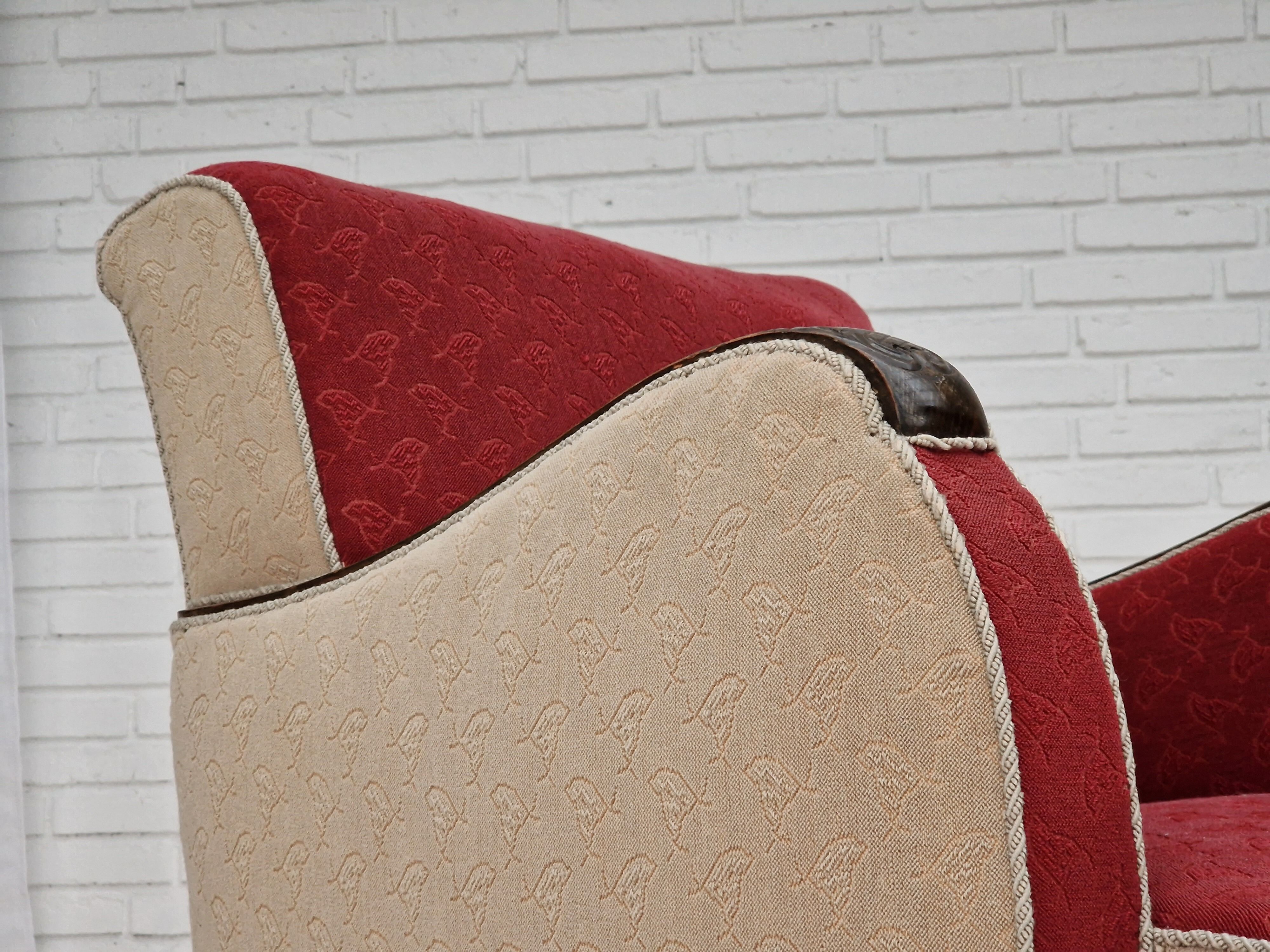 1950s, scandinavian art deco chairs, original condition