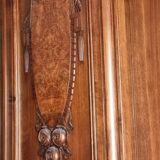 Antique Art Nouveau wardrobe with mirror – Early 20th century