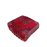 Handmade Berber pouf in wool 60 X 60 X 20 CM