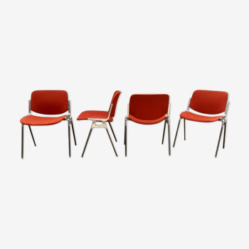 4 chaises empilables de Giancarlo Piretti  DSC 106 pour  Anonima Castelli