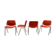 4 stackable chairs by Giancarlo Piretti DSC 106 for Anonima Castelli