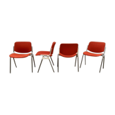 4 stackable chairs by Giancarlo Piretti DSC 106 for Anonima Castelli