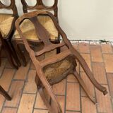 set of 8 Louis XV style oak chairs