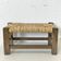 Wooden and straw footrest