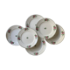 6 flat earthenware plates, L'Amandinoise
