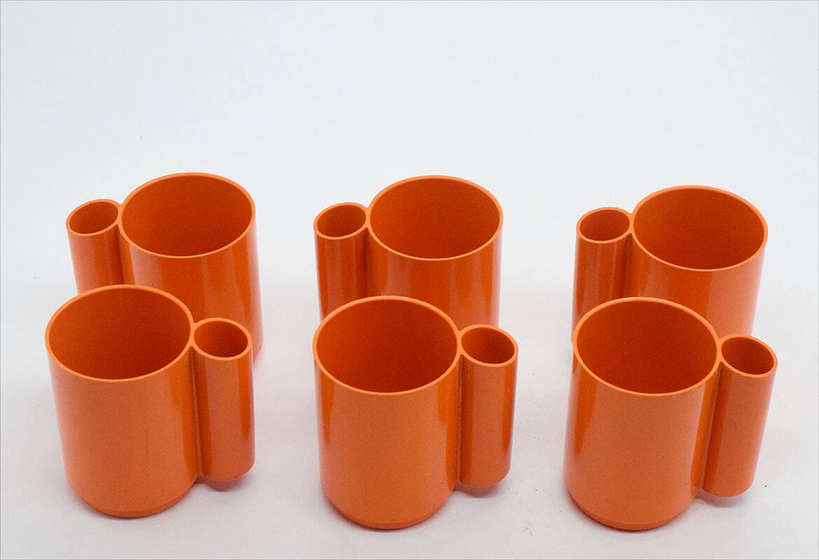 Jean Pierre Vitrac plastic drinking set, France, 1970s