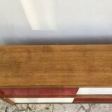 Storage cabinet with sliding doors circa 1950