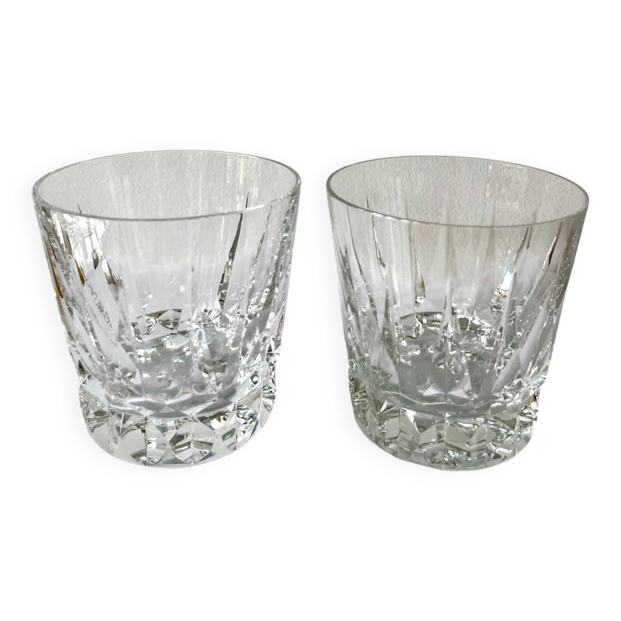 Paire verres whisky «Guernesey » cristal Saint Louis