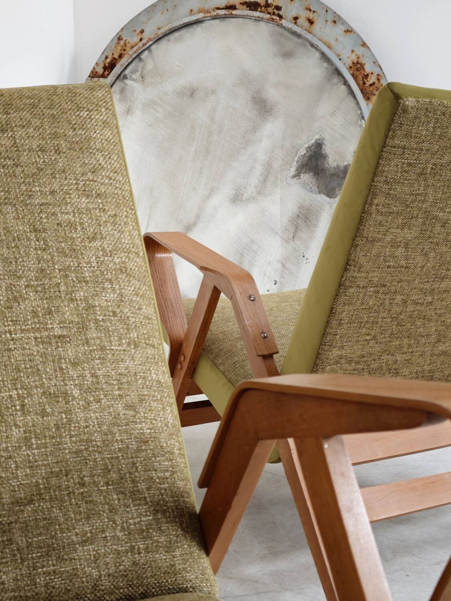 Pair of armchairs restored by Frantisek Jirak for Tatra Nabytok 1960