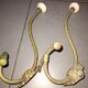Antique metal and ceramic hooks
