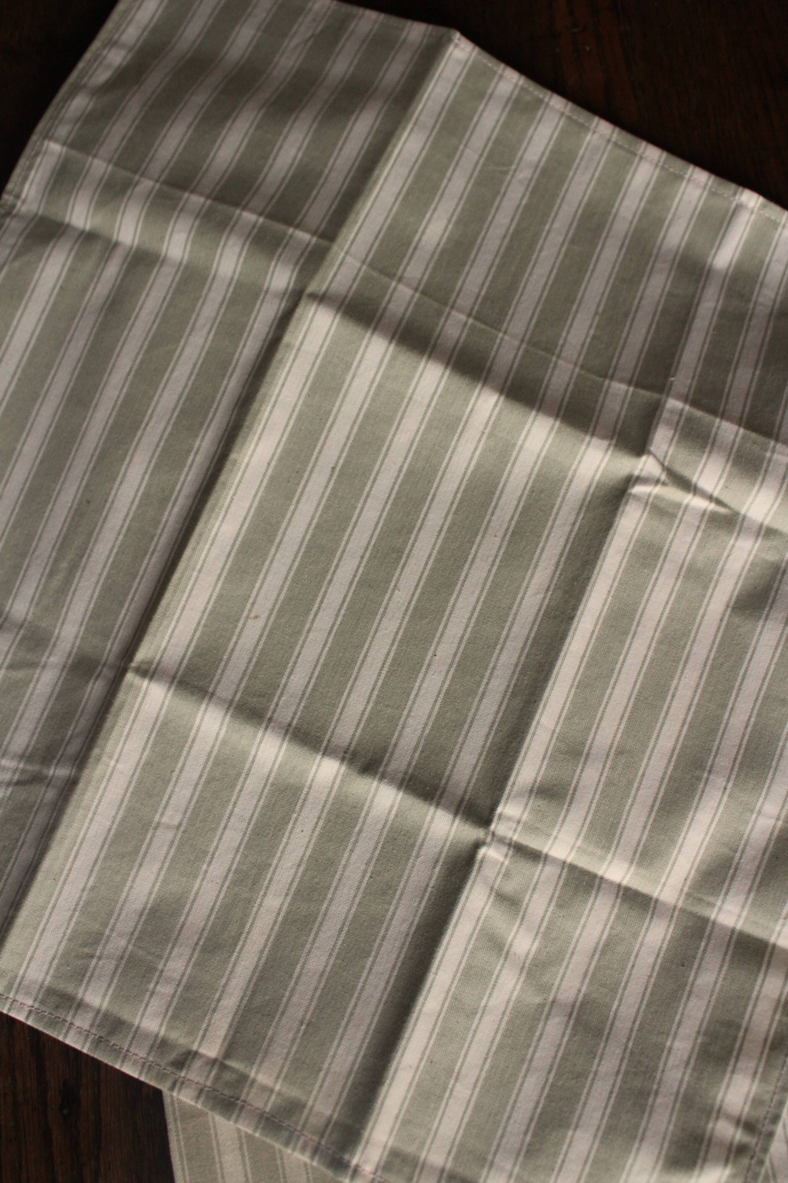 6 vintage striped mattress ticking napkins