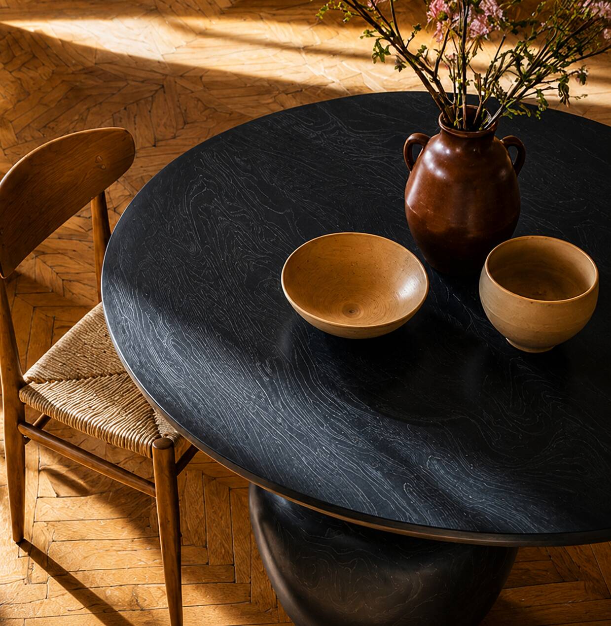 Carved dining table