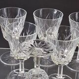 6 digestif glasses from the VMC crystal factory in Reims in good condition.