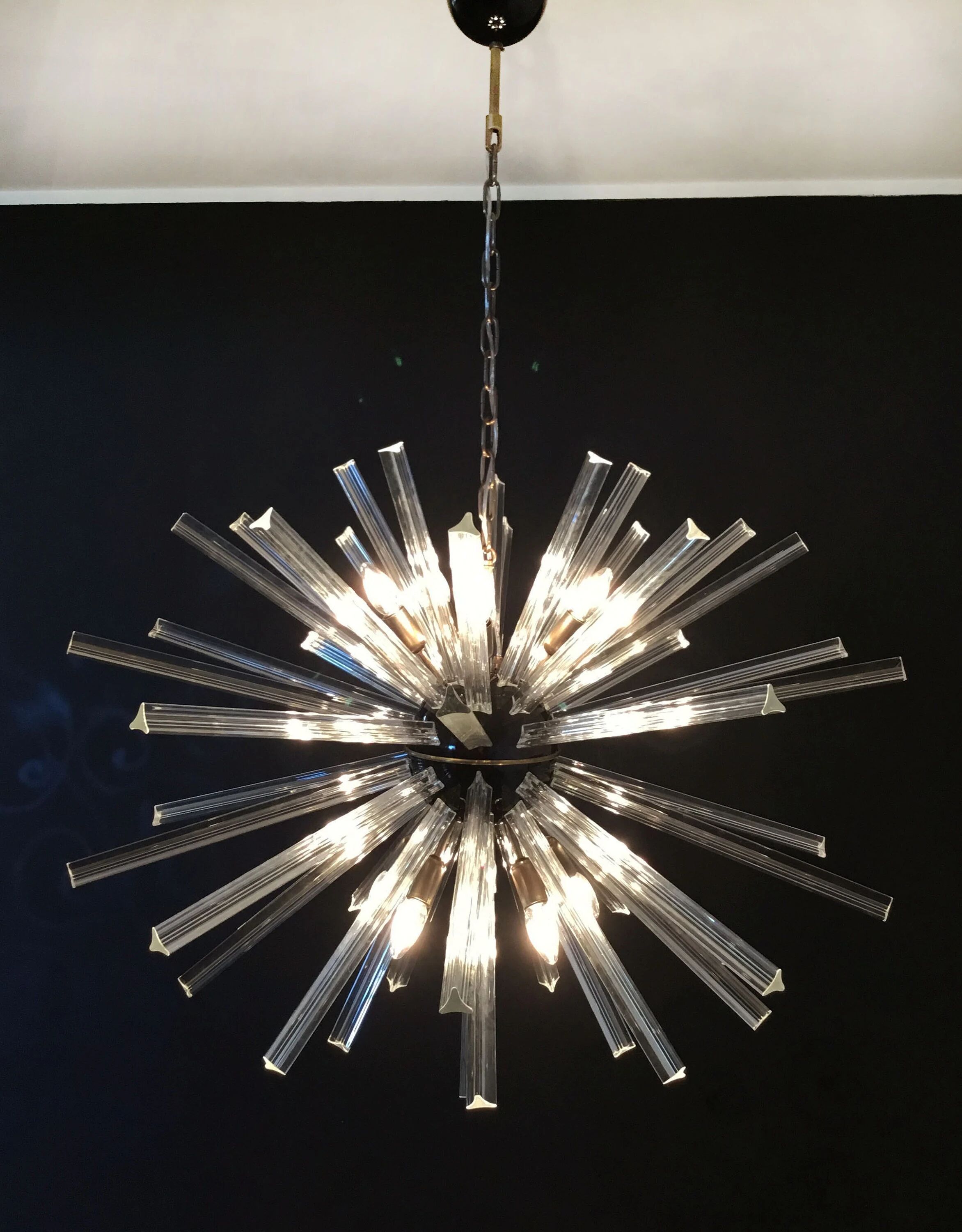 Sputnik crystal prism chandeliers - 50 prisms