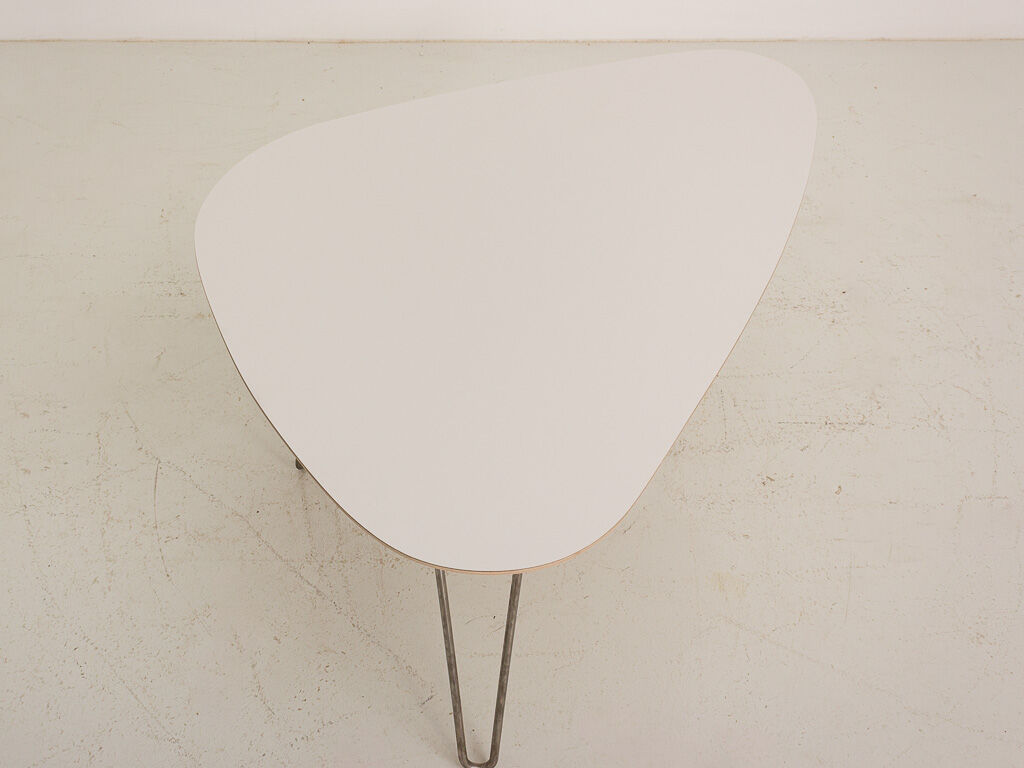 Coffee table classic format light gray laminate (95x63cm)