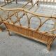 Pair of vintage rattan beds