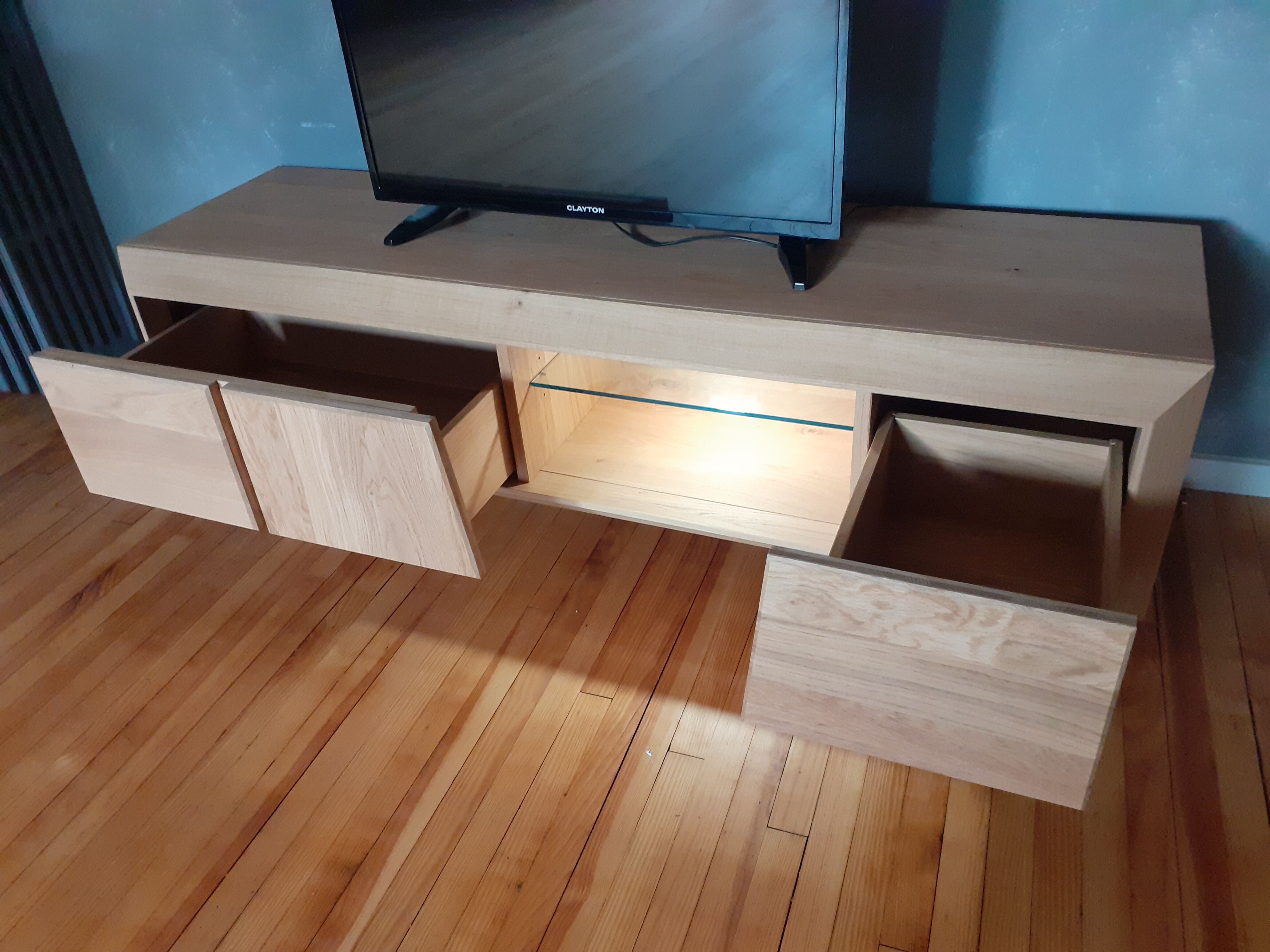 enfilade/ tv stand in solid oak