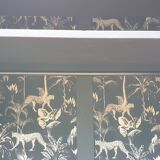 Black parisian wardrobe made of solid wood