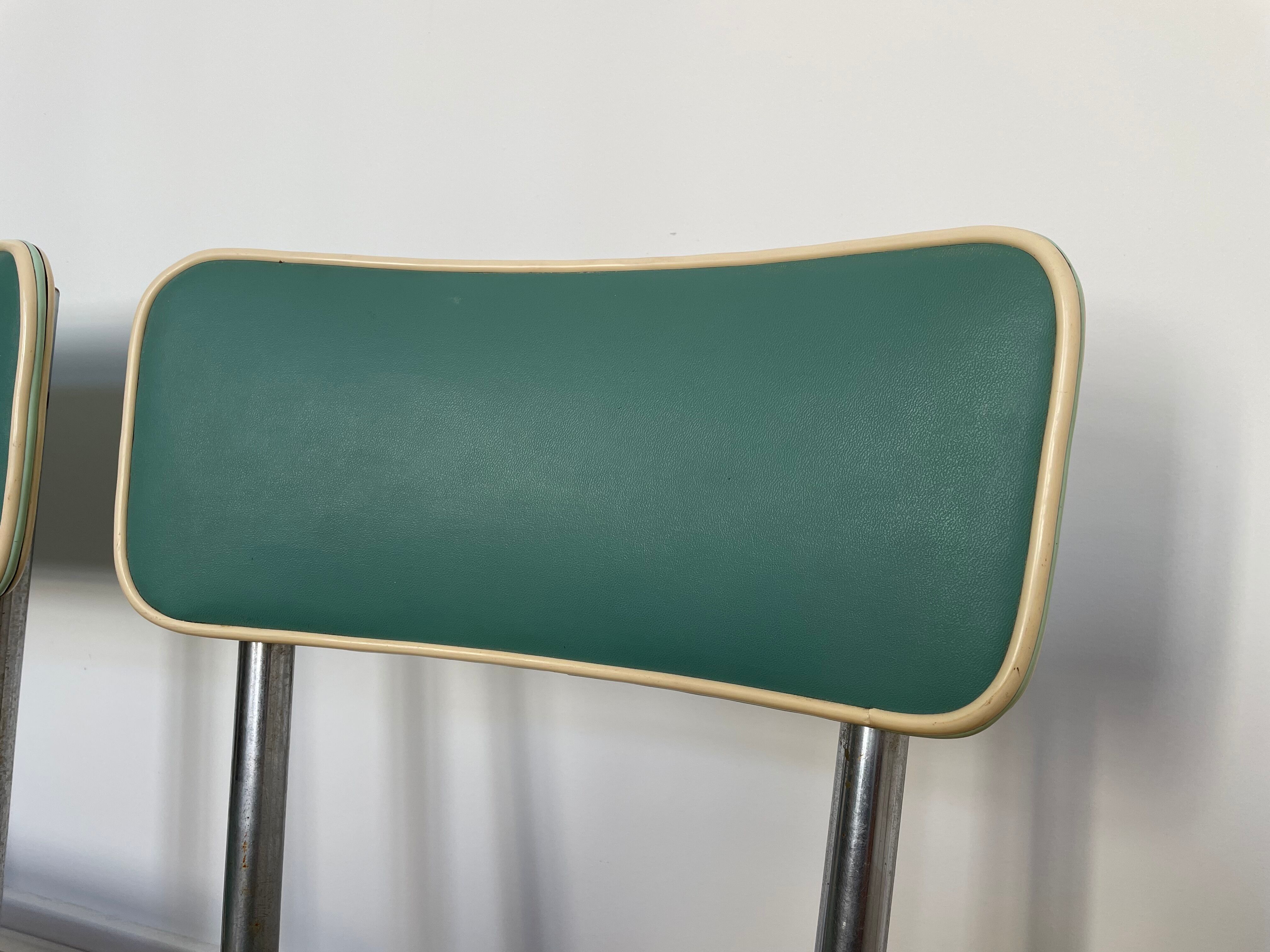 Set of 2 1950s bistro chairs