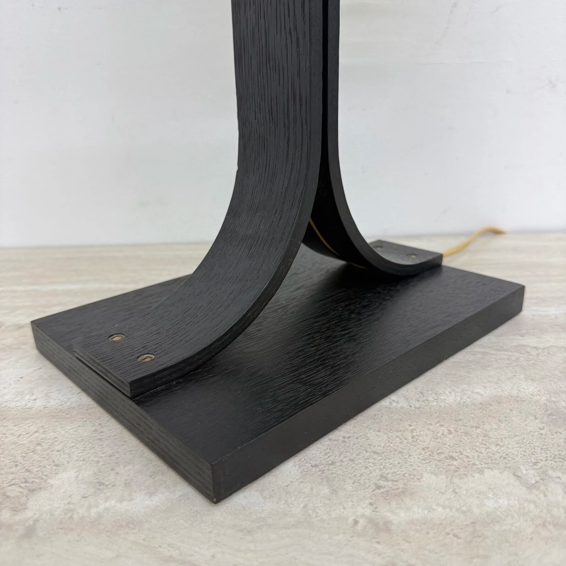 Lampe de table Temde Leuchten avec des sphères en contreplaqué et en verre, années 1970.