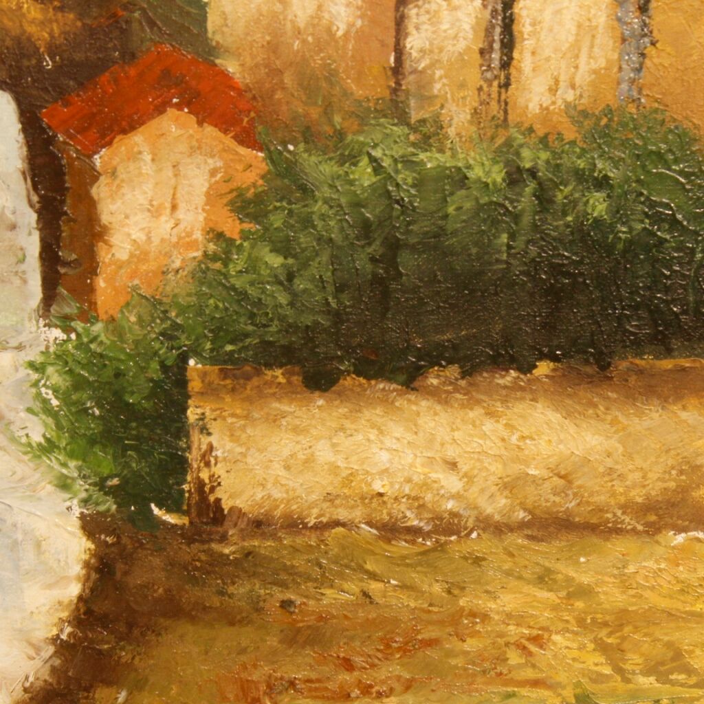 Italian signed landscape painting from 20th century