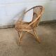 Fauteuil enfant vintage en rotin années 1960