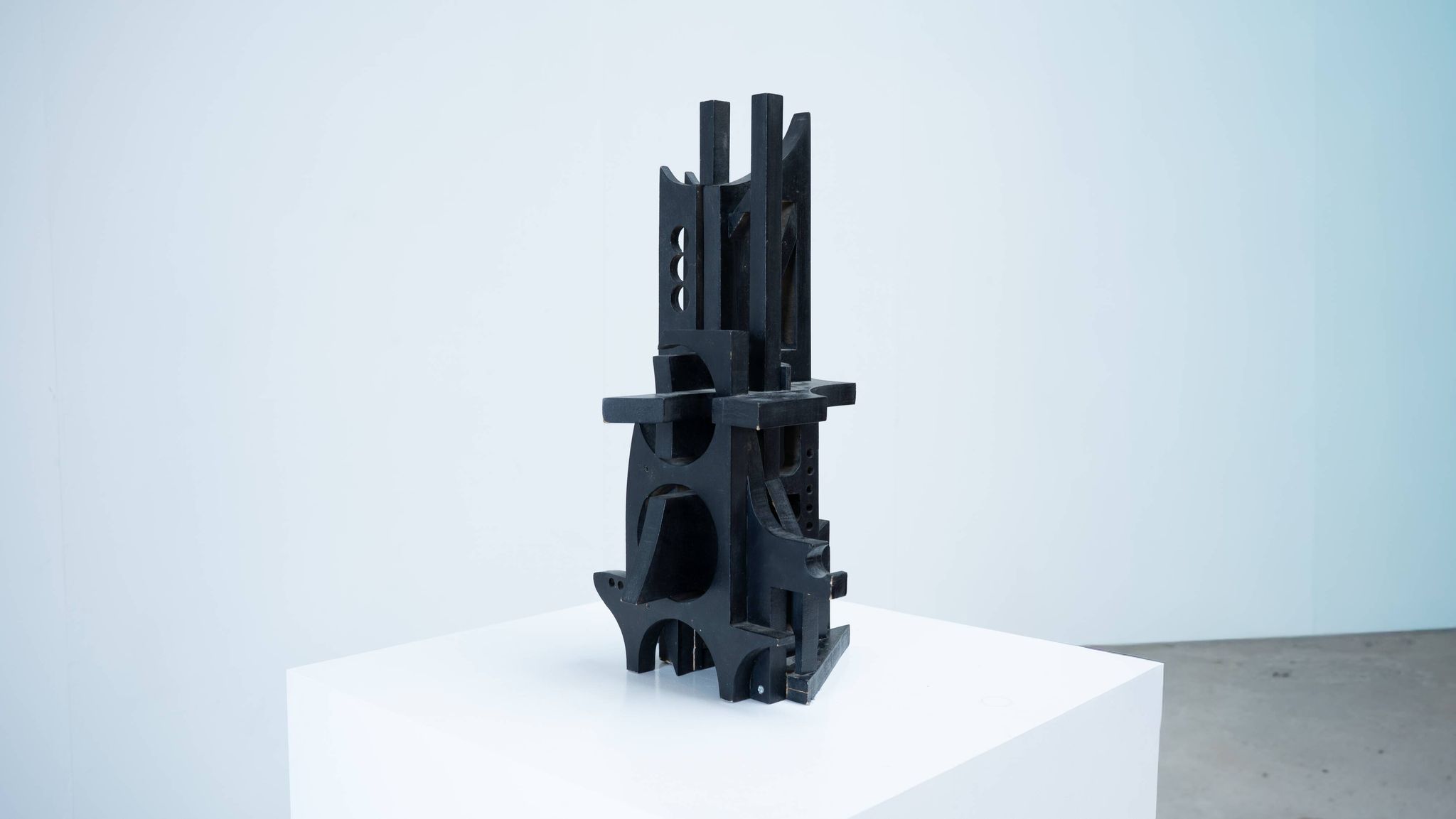 Abstract Italian wooden sculpture