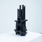 Abstract Italian wooden sculpture