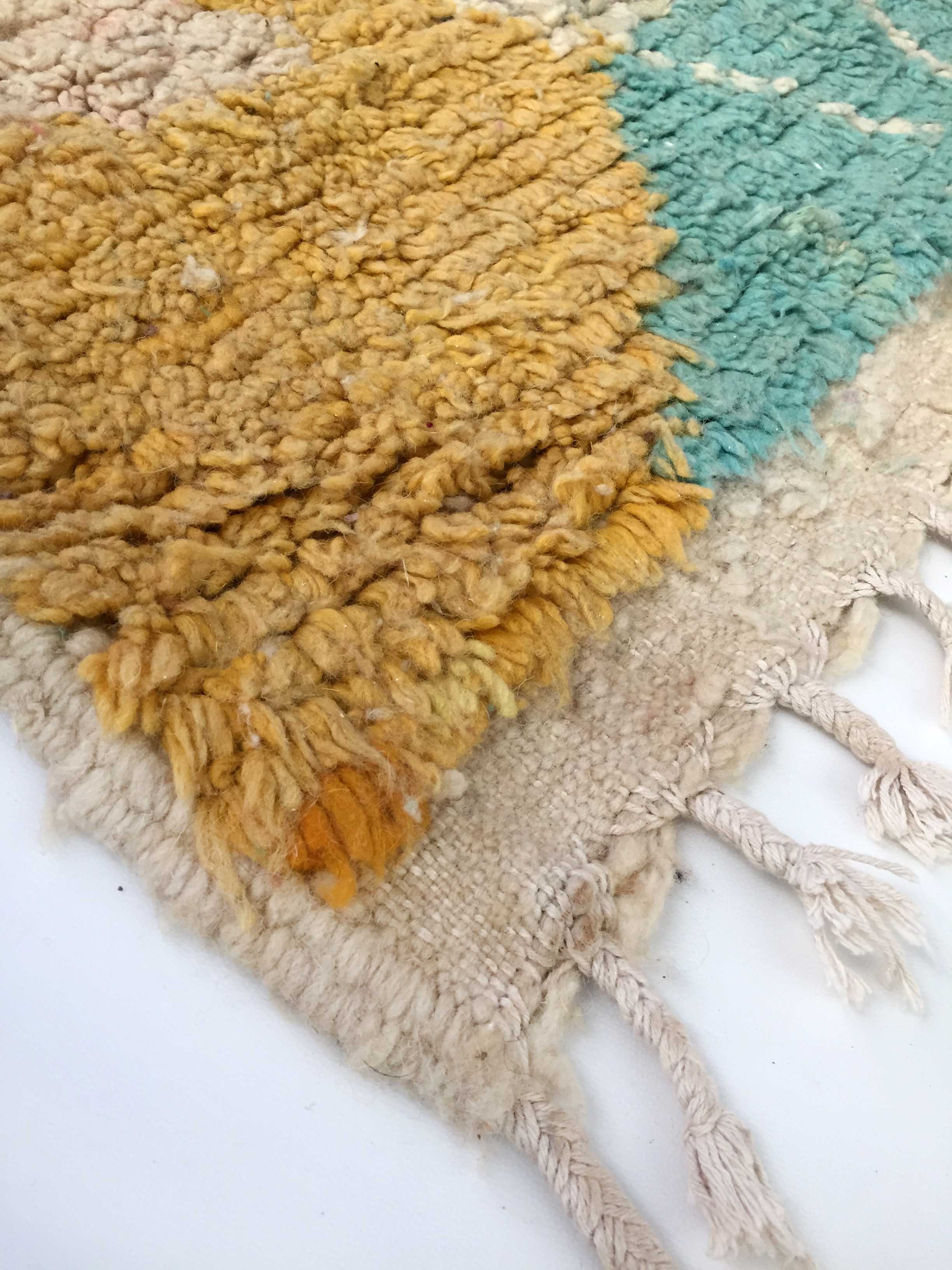 Moroccan Berber boujaad carpet with colorful patterns 283x209cm