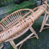 Suite of 4 vintage basket armchairs 1960