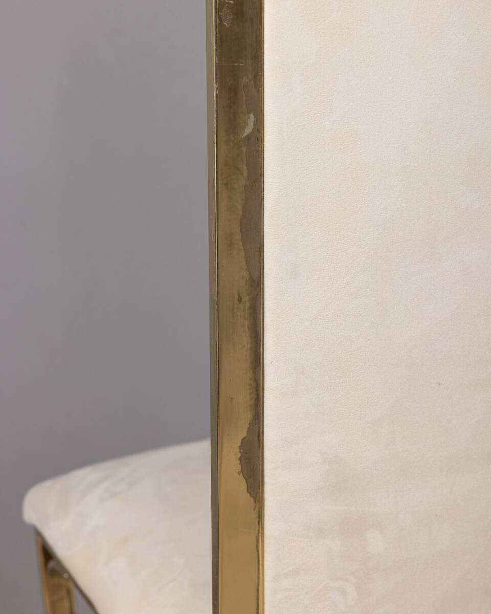 Set of 6 Vintage 1970s Chairs in Gold-Plated Brass, Designed by Renato Zevi