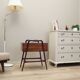 Walnut sewing table, Italian design, 1970s, production: Italy