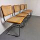 Set of 4 vintage Cesca S32 dining chairs by Marcel Breuer, 1990s