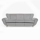 Attributed Guglielmo Ulrich Art Deco Italian Velvet Sofa, 1940s