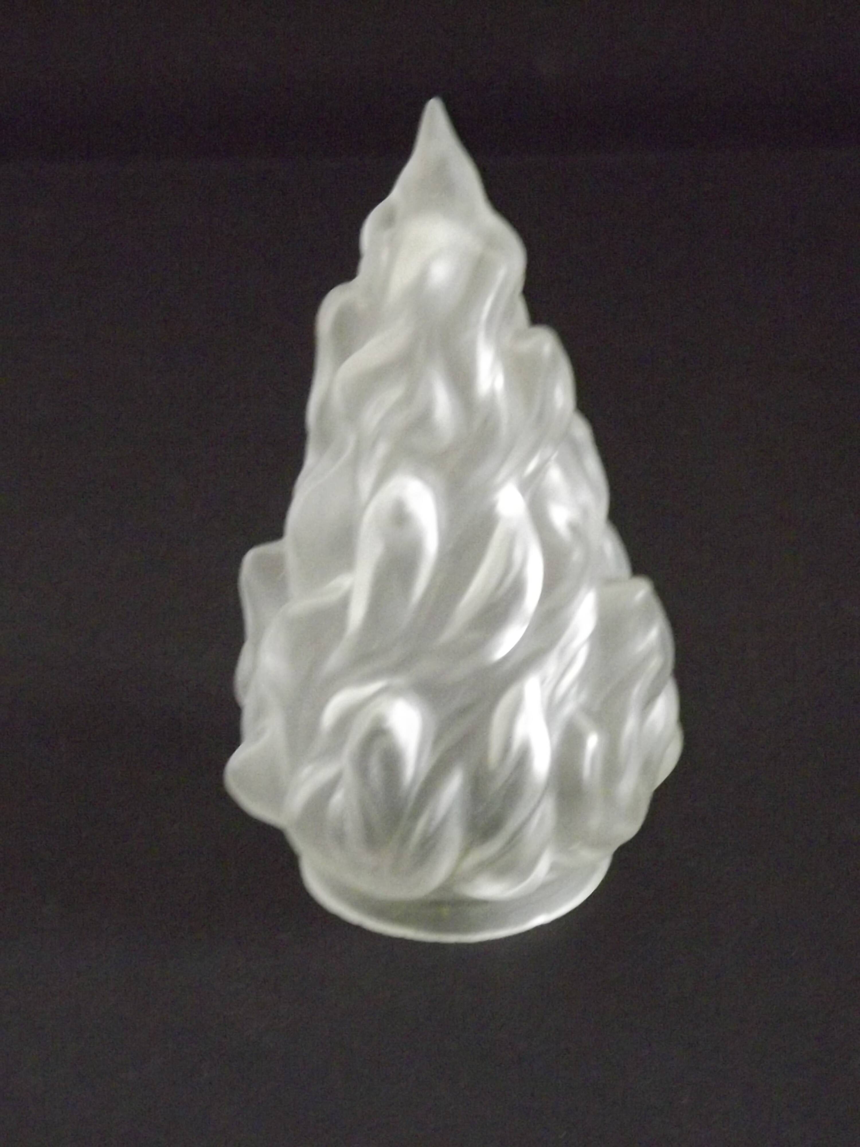 French Art Deco Opaque Glass Flame Shade • Vintage Lamp Shade Replacement